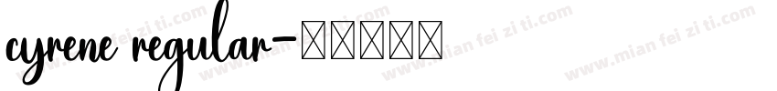 cyrene regular字体转换
